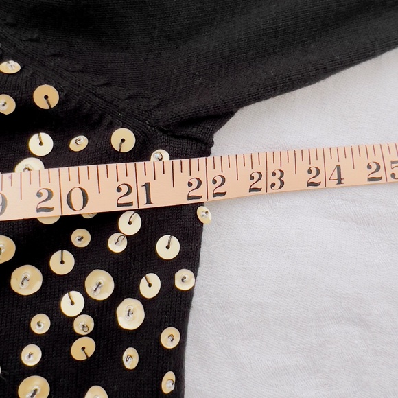 Beaded Cardigan Sweater with Sequins by A. Giannetti Size 1X Artsy - Picture 8 of 10